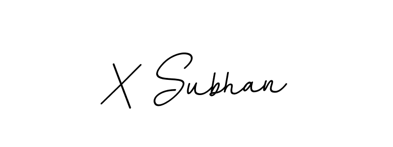 Make a beautiful signature design for name X Subhan. Use this online signature maker to create a handwritten signature for free. X Subhan signature style 11 images and pictures png