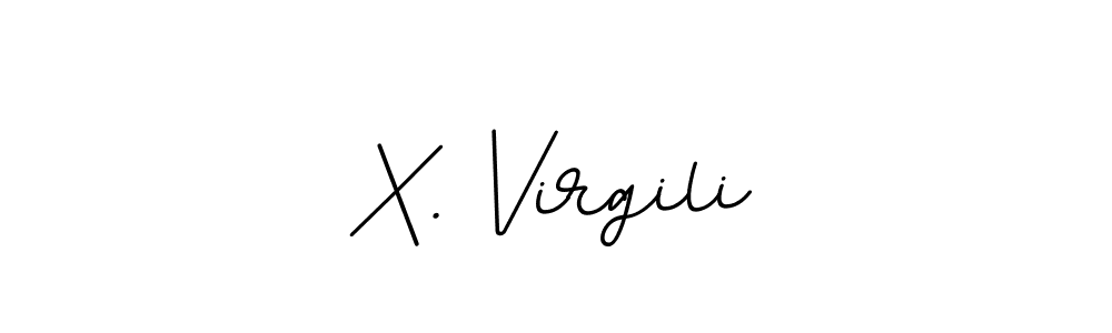 How to make X. Virgili name signature. Use BallpointsItalic-DORy9 style for creating short signs online. This is the latest handwritten sign. X. Virgili signature style 11 images and pictures png