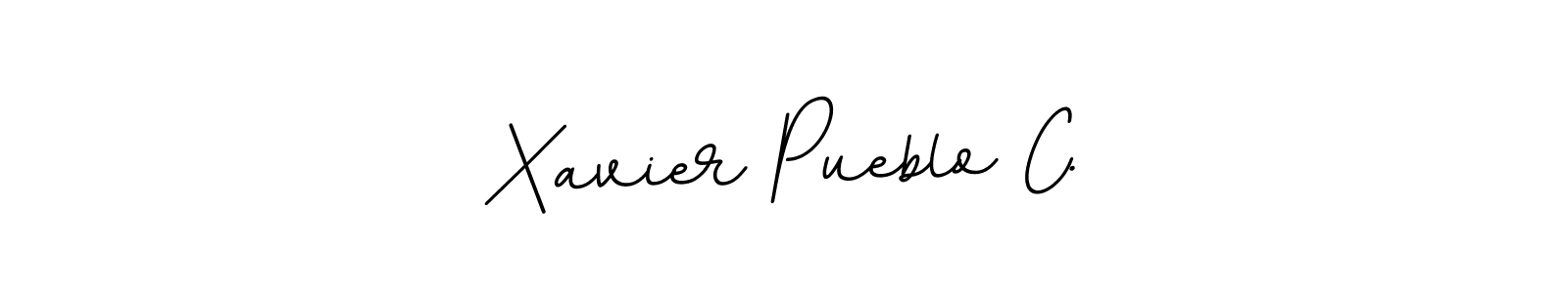 Xavier Pueblo C. stylish signature style. Best Handwritten Sign (BallpointsItalic-DORy9) for my name. Handwritten Signature Collection Ideas for my name Xavier Pueblo C.. Xavier Pueblo C. signature style 11 images and pictures png