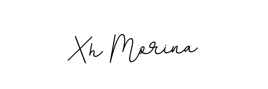 How to make Xh Morina name signature. Use BallpointsItalic-DORy9 style for creating short signs online. This is the latest handwritten sign. Xh Morina signature style 11 images and pictures png