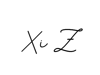 How to make Xi Z name signature. Use BallpointsItalic-DORy9 style for creating short signs online. This is the latest handwritten sign. Xi Z signature style 11 images and pictures png