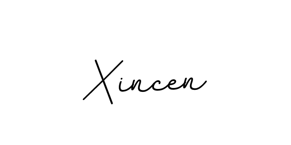 How to make Xincen name signature. Use BallpointsItalic-DORy9 style for creating short signs online. This is the latest handwritten sign. Xincen signature style 11 images and pictures png