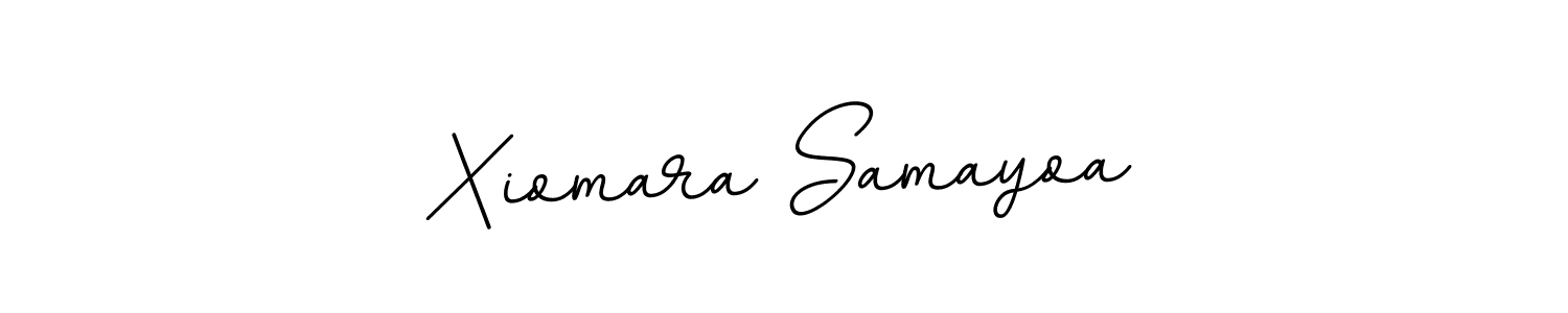 Use a signature maker to create a handwritten signature online. With this signature software, you can design (BallpointsItalic-DORy9) your own signature for name Xiomara Samayoa. Xiomara Samayoa signature style 11 images and pictures png