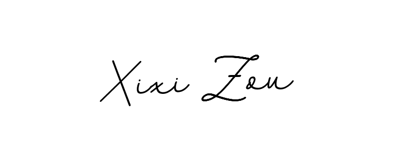 Xixi Zou stylish signature style. Best Handwritten Sign (BallpointsItalic-DORy9) for my name. Handwritten Signature Collection Ideas for my name Xixi Zou. Xixi Zou signature style 11 images and pictures png