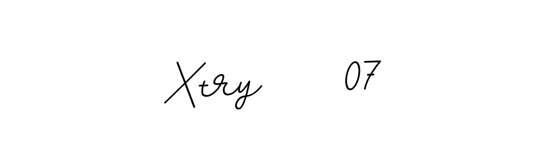 The best way (BallpointsItalic-DORy9) to make a short signature is to pick only two or three words in your name. The name Xtry     07 include a total of six letters. For converting this name. Xtry     07 signature style 11 images and pictures png