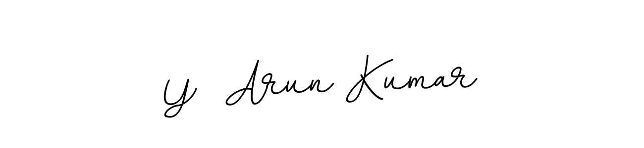 Create a beautiful signature design for name Y  Arun Kumar. With this signature (BallpointsItalic-DORy9) fonts, you can make a handwritten signature for free. Y  Arun Kumar signature style 11 images and pictures png