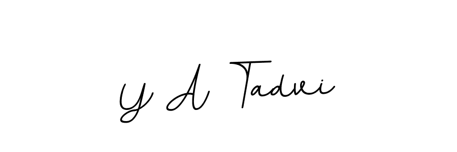 The best way (BallpointsItalic-DORy9) to make a short signature is to pick only two or three words in your name. The name Y A Tadvi include a total of six letters. For converting this name. Y A Tadvi signature style 11 images and pictures png