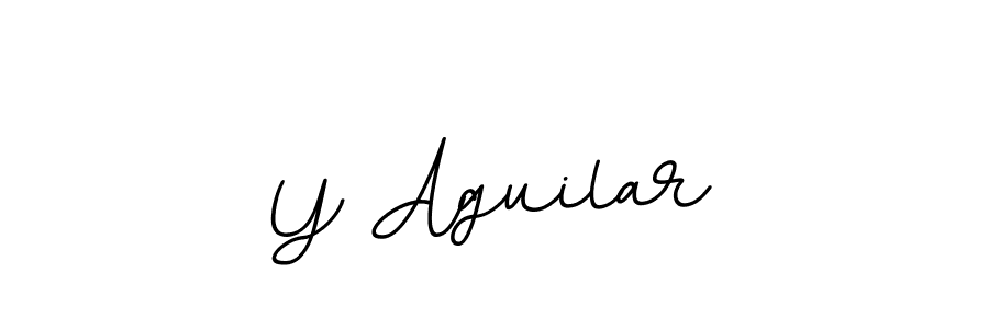 Make a beautiful signature design for name Y Aguilar. With this signature (BallpointsItalic-DORy9) style, you can create a handwritten signature for free. Y Aguilar signature style 11 images and pictures png