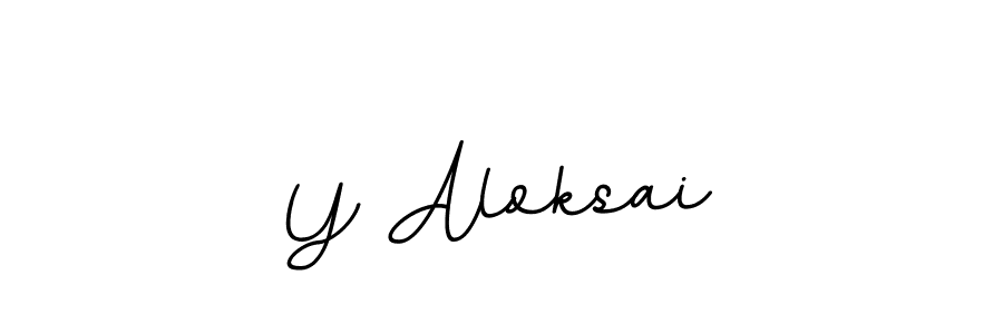 Use a signature maker to create a handwritten signature online. With this signature software, you can design (BallpointsItalic-DORy9) your own signature for name Y Aloksai. Y Aloksai signature style 11 images and pictures png