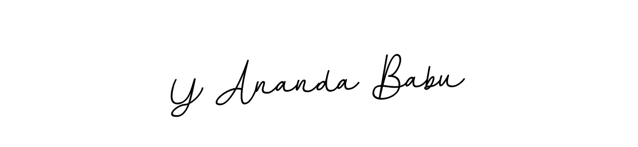 How to make Y Ananda Babu name signature. Use BallpointsItalic-DORy9 style for creating short signs online. This is the latest handwritten sign. Y Ananda Babu signature style 11 images and pictures png