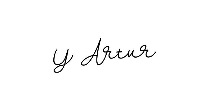 This is the best signature style for the Y Artur name. Also you like these signature font (BallpointsItalic-DORy9). Mix name signature. Y Artur signature style 11 images and pictures png