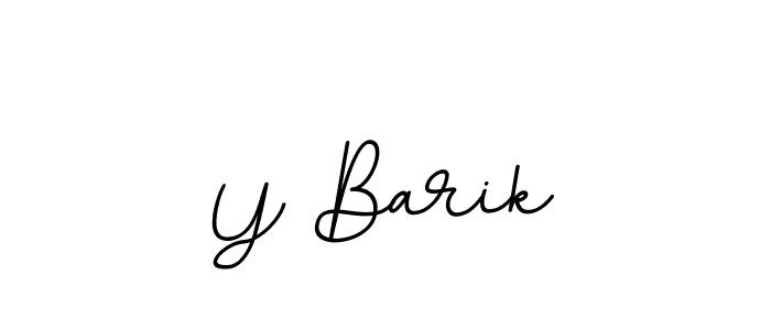 The best way (BallpointsItalic-DORy9) to make a short signature is to pick only two or three words in your name. The name Y Barik include a total of six letters. For converting this name. Y Barik signature style 11 images and pictures png