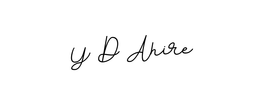 Design your own signature with our free online signature maker. With this signature software, you can create a handwritten (BallpointsItalic-DORy9) signature for name Y D Ahire. Y D Ahire signature style 11 images and pictures png