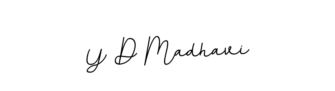 Y D Madhavi stylish signature style. Best Handwritten Sign (BallpointsItalic-DORy9) for my name. Handwritten Signature Collection Ideas for my name Y D Madhavi. Y D Madhavi signature style 11 images and pictures png