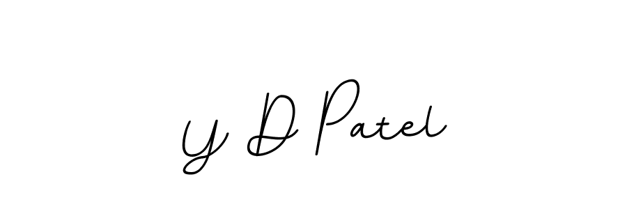 Use a signature maker to create a handwritten signature online. With this signature software, you can design (BallpointsItalic-DORy9) your own signature for name Y D Patel. Y D Patel signature style 11 images and pictures png