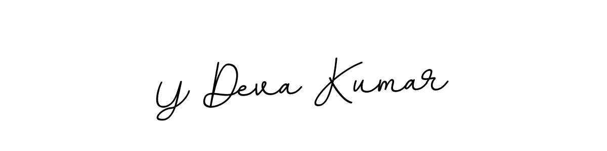 Create a beautiful signature design for name Y Deva Kumar. With this signature (BallpointsItalic-DORy9) fonts, you can make a handwritten signature for free. Y Deva Kumar signature style 11 images and pictures png