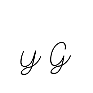 Create a beautiful signature design for name Y G. With this signature (BallpointsItalic-DORy9) fonts, you can make a handwritten signature for free. Y G signature style 11 images and pictures png