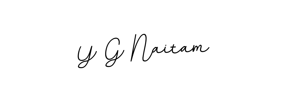 How to make Y G Naitam name signature. Use BallpointsItalic-DORy9 style for creating short signs online. This is the latest handwritten sign. Y G Naitam signature style 11 images and pictures png