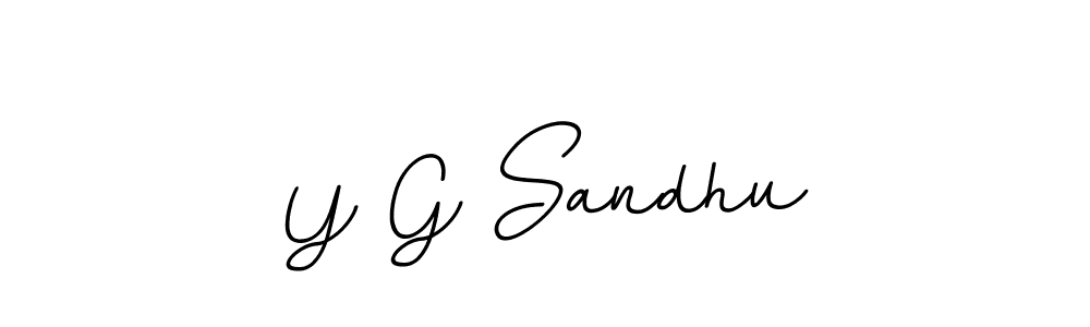 How to make Y G Sandhu name signature. Use BallpointsItalic-DORy9 style for creating short signs online. This is the latest handwritten sign. Y G Sandhu signature style 11 images and pictures png