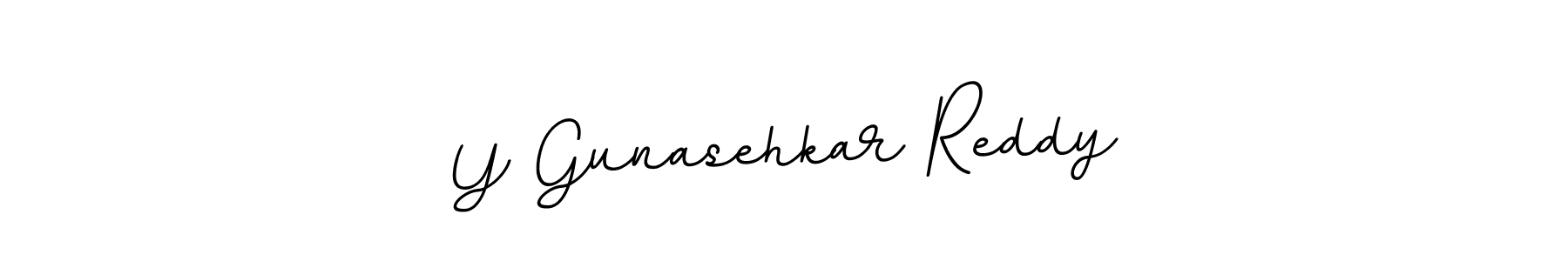 Y Gunasehkar Reddy stylish signature style. Best Handwritten Sign (BallpointsItalic-DORy9) for my name. Handwritten Signature Collection Ideas for my name Y Gunasehkar Reddy. Y Gunasehkar Reddy signature style 11 images and pictures png
