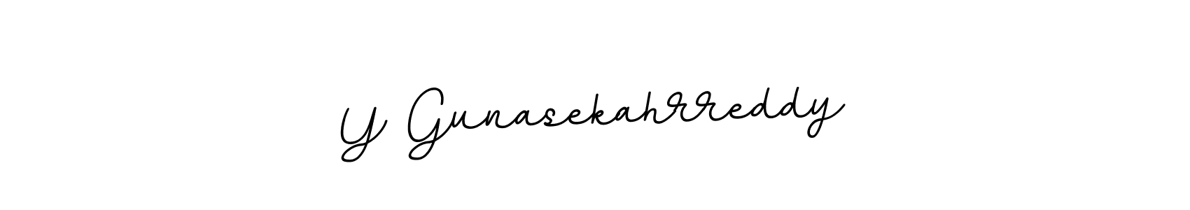 Y Gunasekahrreddy stylish signature style. Best Handwritten Sign (BallpointsItalic-DORy9) for my name. Handwritten Signature Collection Ideas for my name Y Gunasekahrreddy. Y Gunasekahrreddy signature style 11 images and pictures png