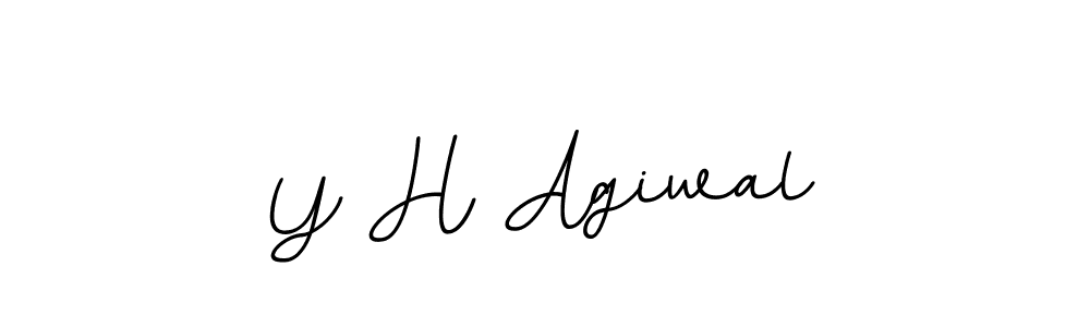 Also You can easily find your signature by using the search form. We will create Y H Agiwal name handwritten signature images for you free of cost using BallpointsItalic-DORy9 sign style. Y H Agiwal signature style 11 images and pictures png