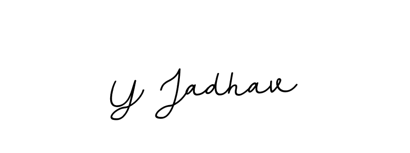 The best way (BallpointsItalic-DORy9) to make a short signature is to pick only two or three words in your name. The name Y Jadhav include a total of six letters. For converting this name. Y Jadhav signature style 11 images and pictures png