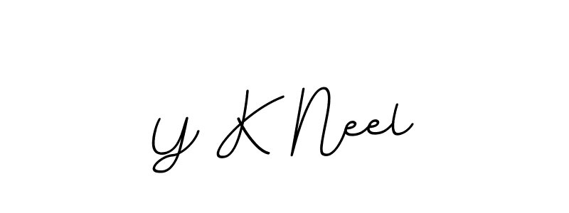 Make a beautiful signature design for name Y K Neel. With this signature (BallpointsItalic-DORy9) style, you can create a handwritten signature for free. Y K Neel signature style 11 images and pictures png