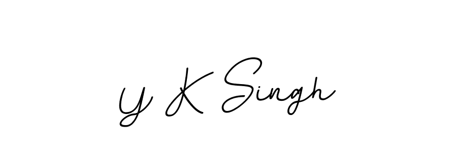 How to make Y K Singh name signature. Use BallpointsItalic-DORy9 style for creating short signs online. This is the latest handwritten sign. Y K Singh signature style 11 images and pictures png