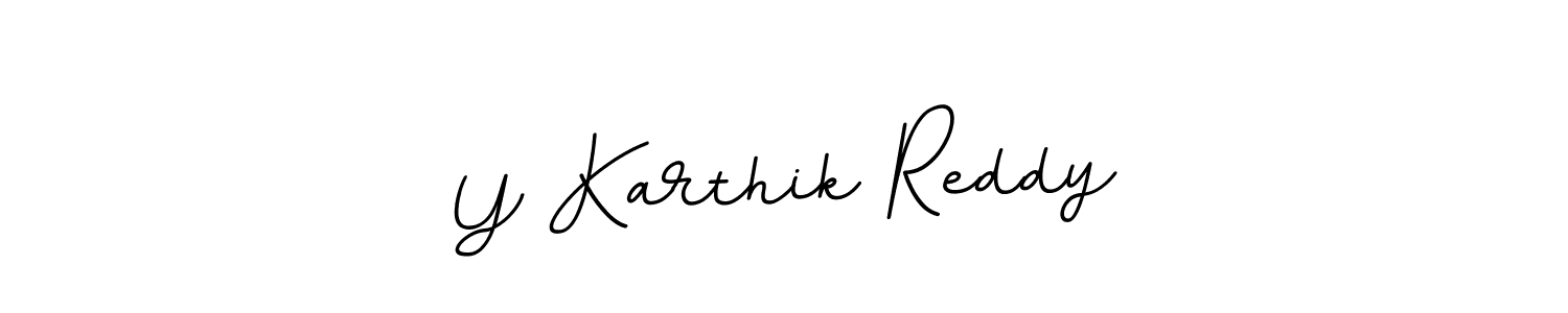 Y Karthik Reddy stylish signature style. Best Handwritten Sign (BallpointsItalic-DORy9) for my name. Handwritten Signature Collection Ideas for my name Y Karthik Reddy. Y Karthik Reddy signature style 11 images and pictures png