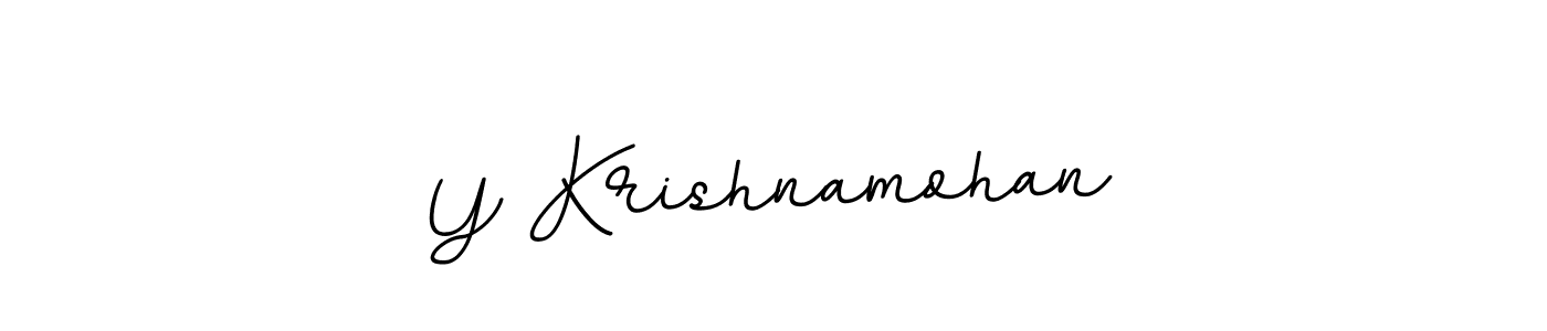 Make a beautiful signature design for name Y Krishnamohan. With this signature (BallpointsItalic-DORy9) style, you can create a handwritten signature for free. Y Krishnamohan signature style 11 images and pictures png