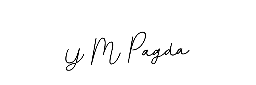 Create a beautiful signature design for name Y M Pagda. With this signature (BallpointsItalic-DORy9) fonts, you can make a handwritten signature for free. Y M Pagda signature style 11 images and pictures png