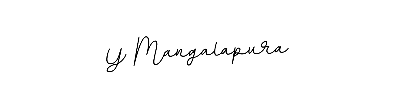 Create a beautiful signature design for name Y Mangalapura. With this signature (BallpointsItalic-DORy9) fonts, you can make a handwritten signature for free. Y Mangalapura signature style 11 images and pictures png