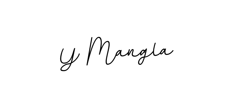 Create a beautiful signature design for name Y Mangla. With this signature (BallpointsItalic-DORy9) fonts, you can make a handwritten signature for free. Y Mangla signature style 11 images and pictures png