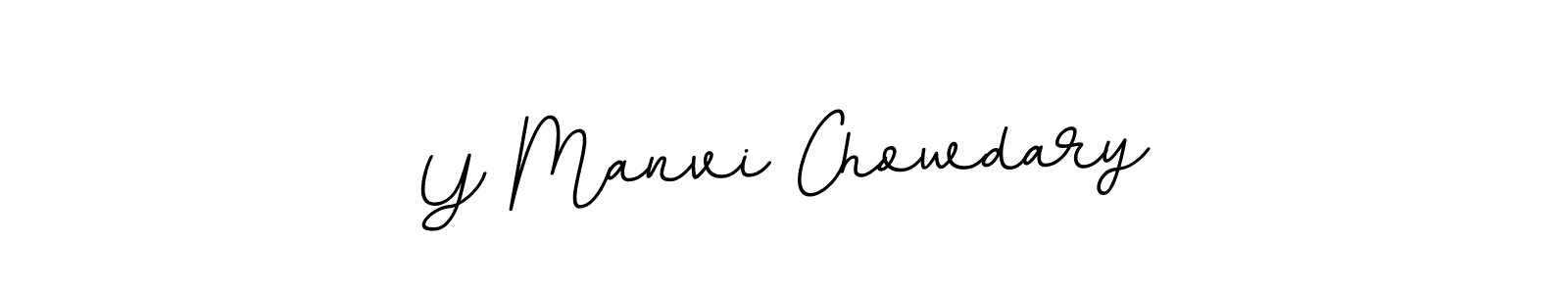 Design your own signature with our free online signature maker. With this signature software, you can create a handwritten (BallpointsItalic-DORy9) signature for name Y Manvi Chowdary. Y Manvi Chowdary signature style 11 images and pictures png