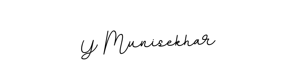 Design your own signature with our free online signature maker. With this signature software, you can create a handwritten (BallpointsItalic-DORy9) signature for name Y Munisekhar. Y Munisekhar signature style 11 images and pictures png