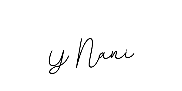 Use a signature maker to create a handwritten signature online. With this signature software, you can design (BallpointsItalic-DORy9) your own signature for name Y Nani. Y Nani signature style 11 images and pictures png