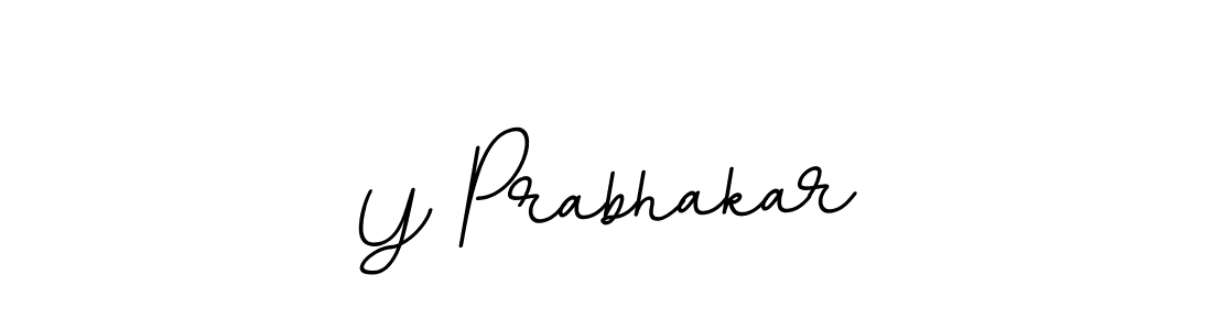 Create a beautiful signature design for name Y Prabhakar. With this signature (BallpointsItalic-DORy9) fonts, you can make a handwritten signature for free. Y Prabhakar signature style 11 images and pictures png