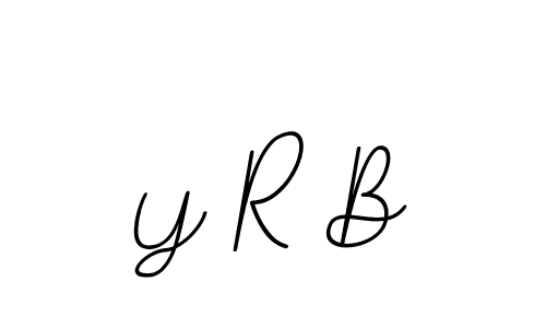 You should practise on your own different ways (BallpointsItalic-DORy9) to write your name (Y R B) in signature. don't let someone else do it for you. Y R B signature style 11 images and pictures png