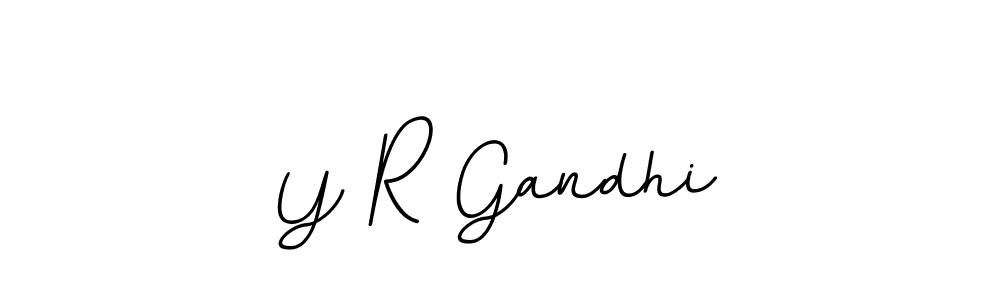 This is the best signature style for the Y R Gandhi name. Also you like these signature font (BallpointsItalic-DORy9). Mix name signature. Y R Gandhi signature style 11 images and pictures png