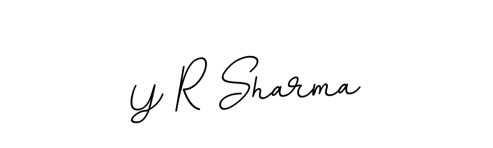 You should practise on your own different ways (BallpointsItalic-DORy9) to write your name (Y R Sharma) in signature. don't let someone else do it for you. Y R Sharma signature style 11 images and pictures png