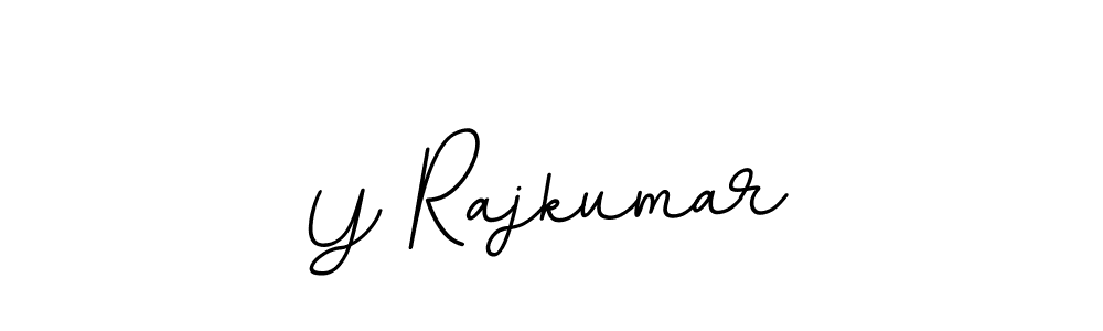 How to make Y Rajkumar name signature. Use BallpointsItalic-DORy9 style for creating short signs online. This is the latest handwritten sign. Y Rajkumar signature style 11 images and pictures png