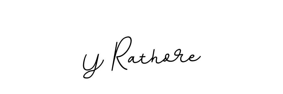 Make a beautiful signature design for name Y Rathore. With this signature (BallpointsItalic-DORy9) style, you can create a handwritten signature for free. Y Rathore signature style 11 images and pictures png