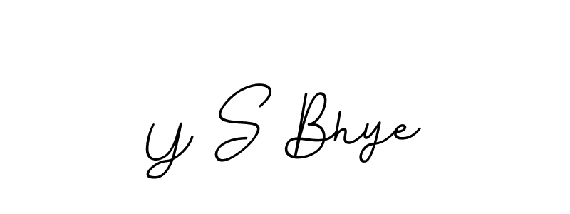 Use a signature maker to create a handwritten signature online. With this signature software, you can design (BallpointsItalic-DORy9) your own signature for name Y S Bhye. Y S Bhye signature style 11 images and pictures png