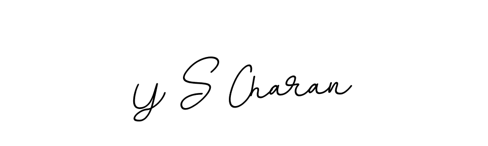 How to make Y S Charan name signature. Use BallpointsItalic-DORy9 style for creating short signs online. This is the latest handwritten sign. Y S Charan signature style 11 images and pictures png