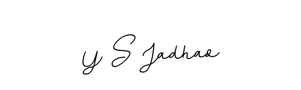 How to make Y S Jadhao name signature. Use BallpointsItalic-DORy9 style for creating short signs online. This is the latest handwritten sign. Y S Jadhao signature style 11 images and pictures png