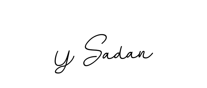 How to make Y Sadan name signature. Use BallpointsItalic-DORy9 style for creating short signs online. This is the latest handwritten sign. Y Sadan signature style 11 images and pictures png