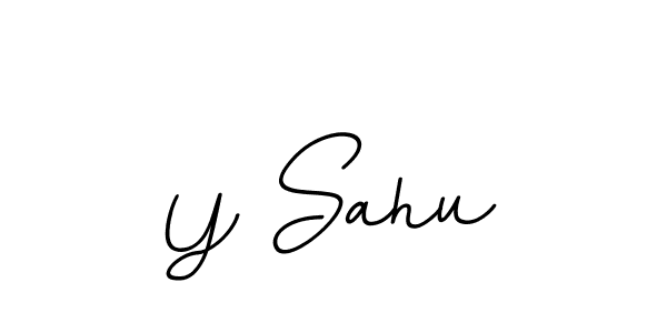 The best way (BallpointsItalic-DORy9) to make a short signature is to pick only two or three words in your name. The name Y Sahu include a total of six letters. For converting this name. Y Sahu signature style 11 images and pictures png