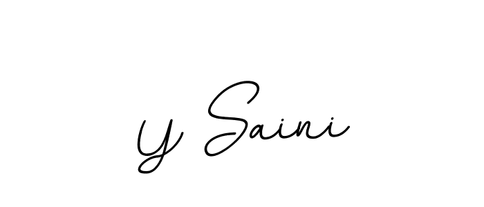 Use a signature maker to create a handwritten signature online. With this signature software, you can design (BallpointsItalic-DORy9) your own signature for name Y Saini. Y Saini signature style 11 images and pictures png