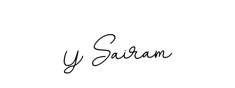 Use a signature maker to create a handwritten signature online. With this signature software, you can design (BallpointsItalic-DORy9) your own signature for name Y Sairam. Y Sairam signature style 11 images and pictures png